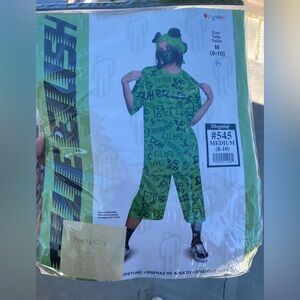 Billie Eilish Disguise Green Graphic Adult Costume